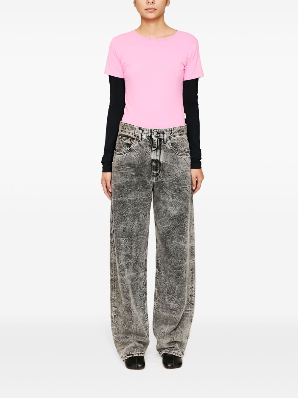 5 pocket jeans woman gray in cotton - MM6 MAISON MARGIELA